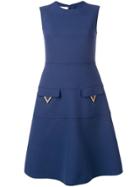 Valentino V Hardware Dress - Blue