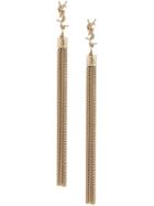 Saint Laurent Monogram Tassel Earrings - Gold