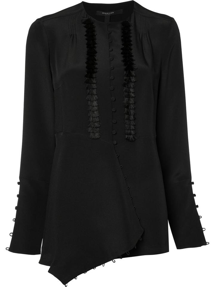 Derek Lam Fringed Top, Women's, Size: 46, Black, Silk