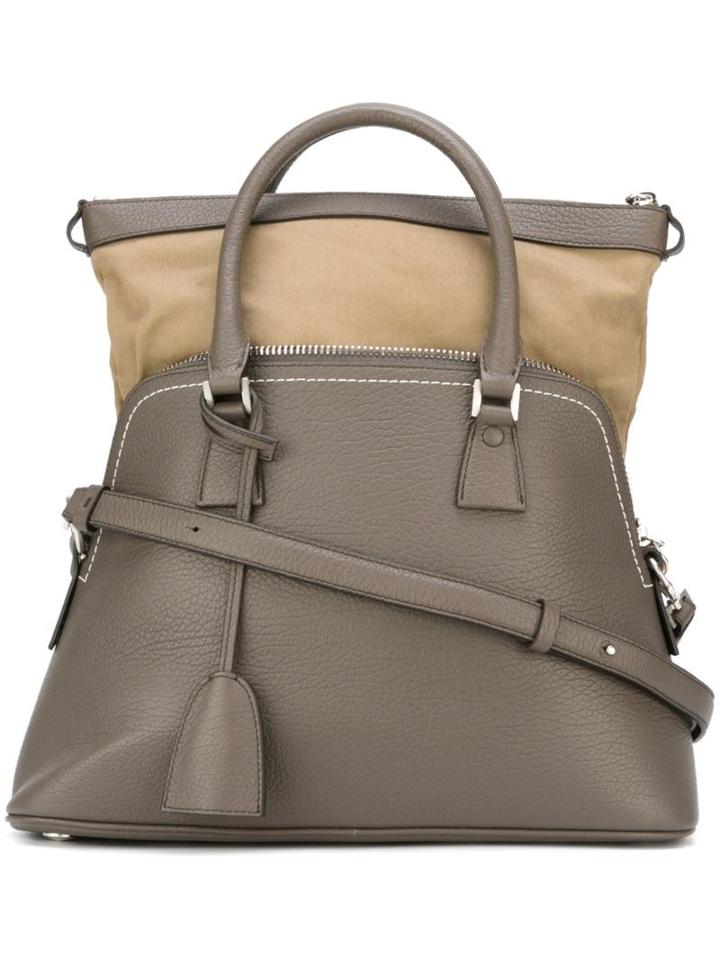 Maison Margiela 'défilé' Tote, Women's, Brown, Cotton/calf Leather