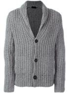 Iris Von Arnim Chunky Cardigan, Men's, Size: Medium/large, Grey, Cashmere