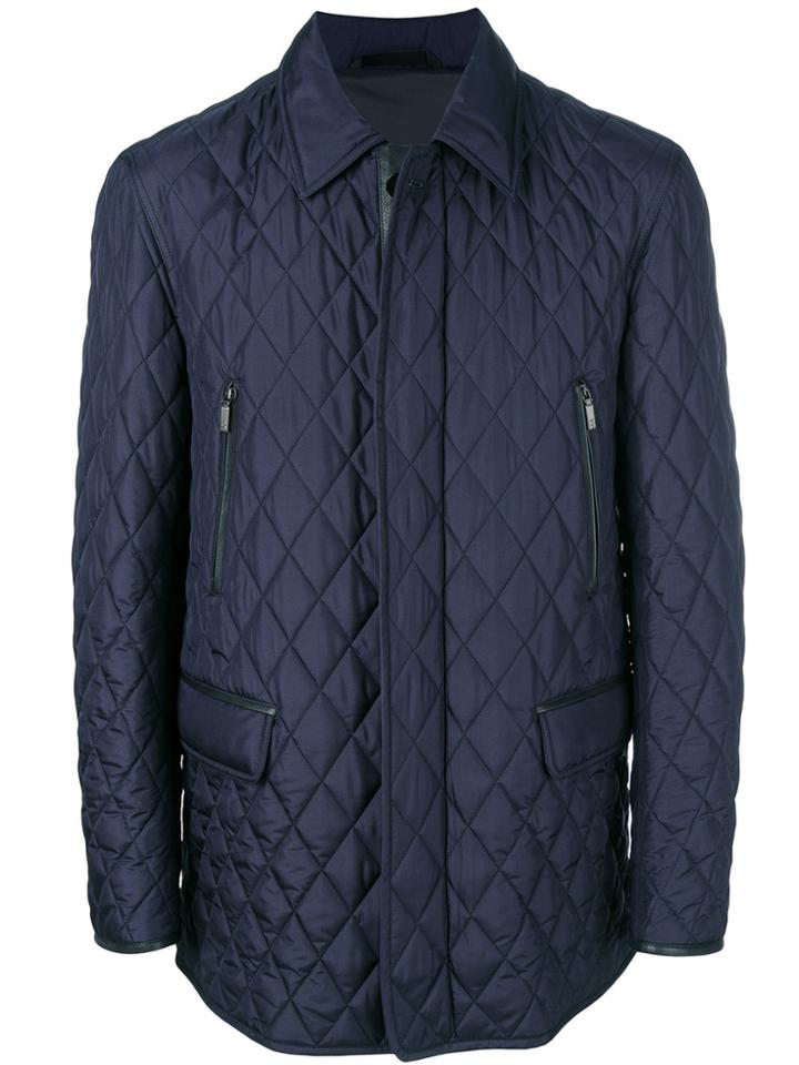 Brioni Quilted Jacket - Blue