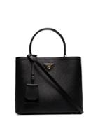 Prada Black Double Leather Tote