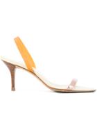 Helmut Lang Vintage Slingback High Sandals - Metallic
