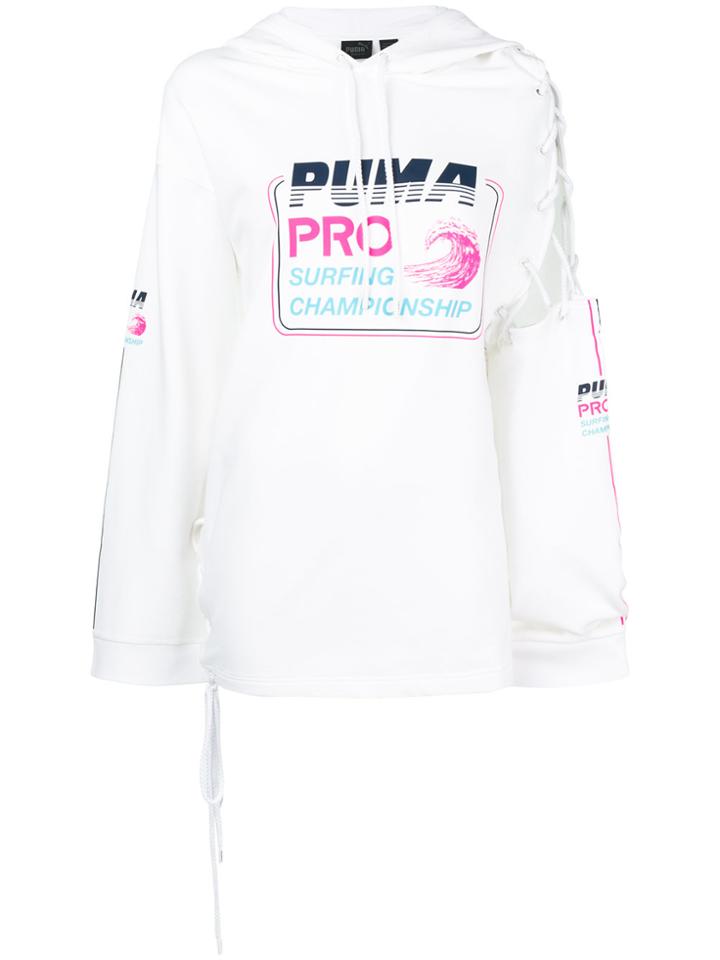 Puma Fenty Lace-up Sleeve Hoodie - White