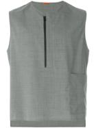 Barena Zip Front Vest Gilet - Grey