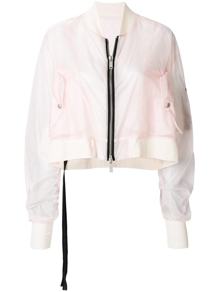 Unravel Project Cropped Bomber Jacket - Pink