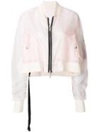Unravel Project Cropped Bomber Jacket - Pink