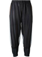 Kolor Mesh Overlay Sweatpants, Women's, Size: 2, Black, Cupro/rayon/nylon/polyester