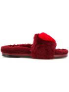 Anya Hindmarch Heart Sliders - Red