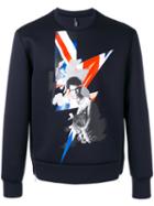 Neil Barrett - Sid Vicious Sweatshirt - Men - Polyurethane/viscose - S, Blue, Polyurethane/viscose