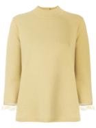 Marc Jacobs Funnel Neck Beaded Sweater - Yellow & Orange