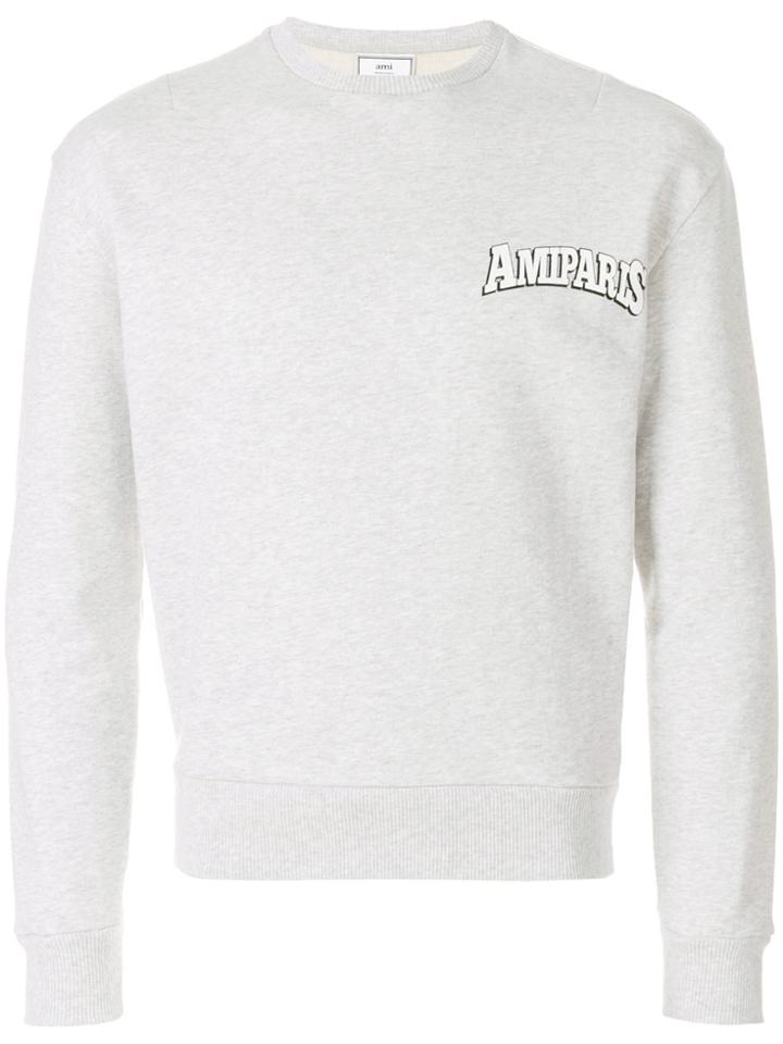 Ami Alexandre Mattiussi Ami Paris Print Sweatshirt - Grey