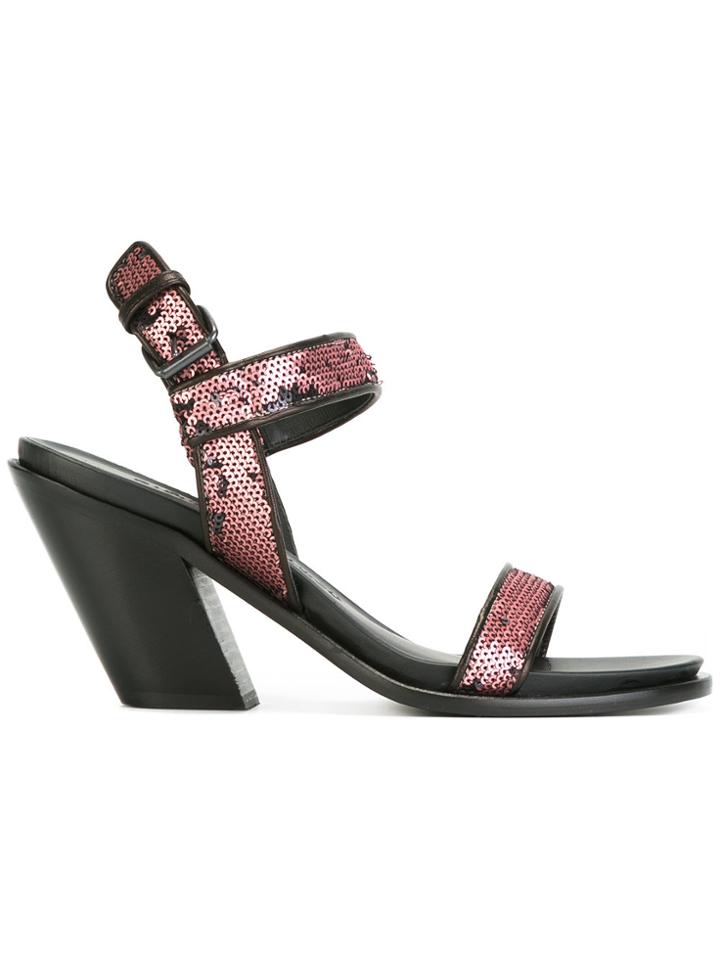 A.f.vandevorst Sequin Sandals - Pink & Purple