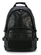 Ami Alexandre Mattiussi Side Buckle Backpack, Black, Leather/polyester/other Fibres