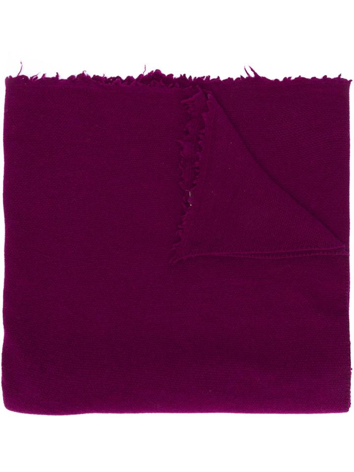 Altea Frayed Edge Scarf - Pink & Purple
