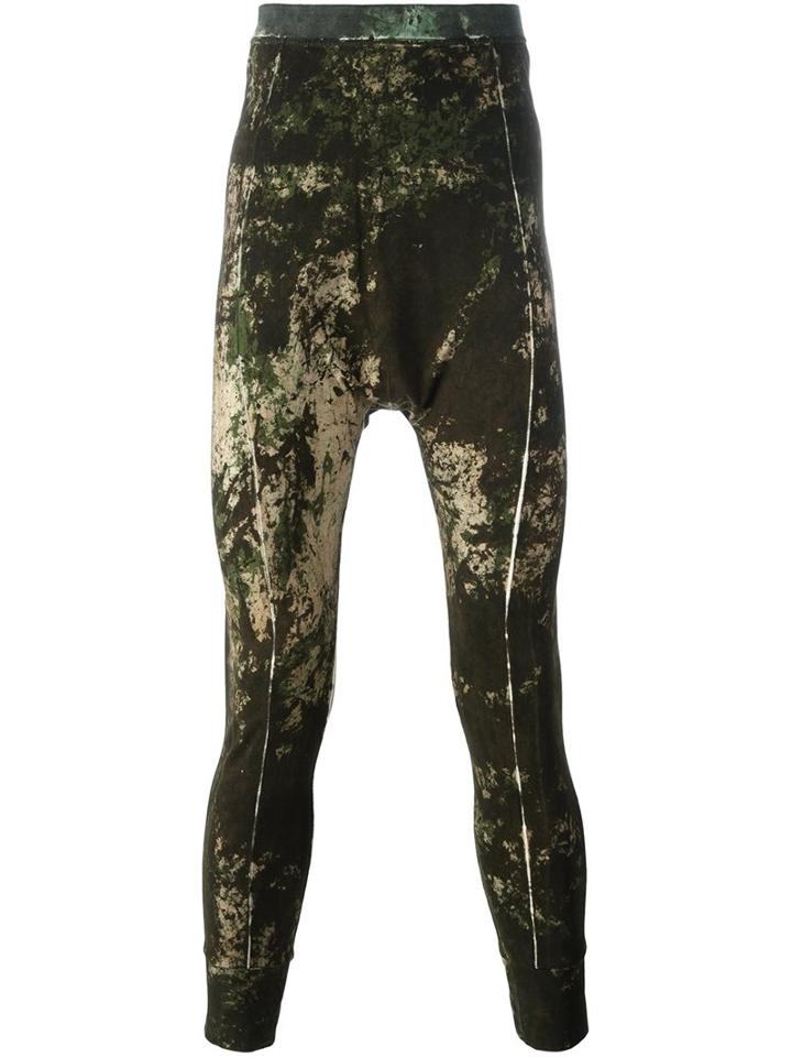 11 By Boris Bidjan Saberi Camo Effect Leggings, Men's, Size: Small, Brown, Cotton/spandex/elastane