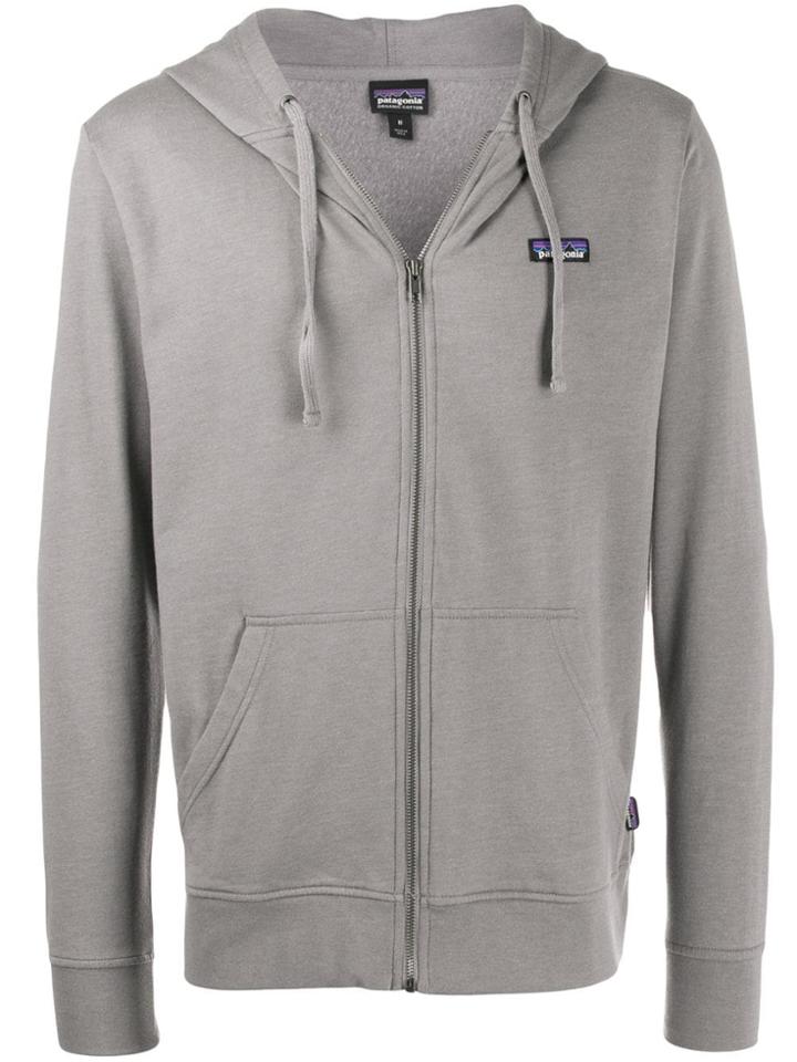 Patagonia Logo Zip Hoodie - Grey