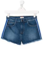 Pinko Kids Stripe Detail Shorts - Blue