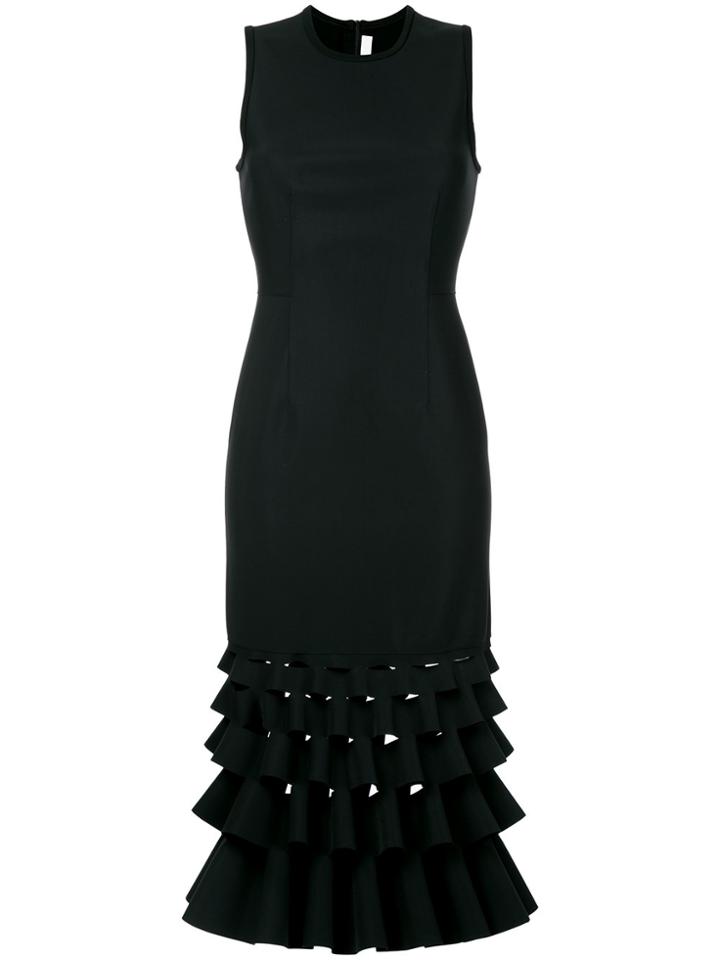 Dion Lee Slash Ruffle Shift Dress - Black