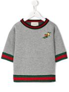 Gucci Kids Web Trim Top, Girl's, Size: 6 Yrs, Grey