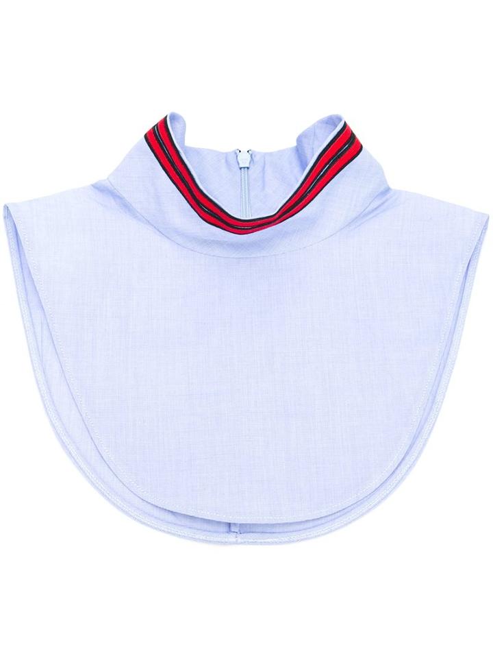 Cédric Charlier Blouse Collar, Women's, Size: 42, Blue, Cotton