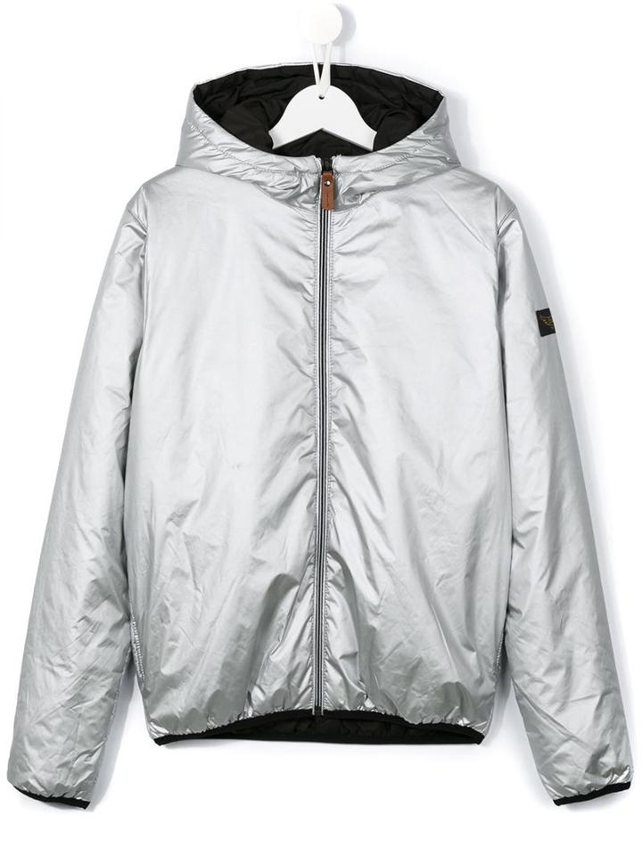 Finger In The Nose Hooded Rain Jacket, Boy's, Size: 12 Yrs, Grey