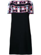 Emilio Pucci Printed Top Shift Dress, Women's, Size: 46, Black, Rayon