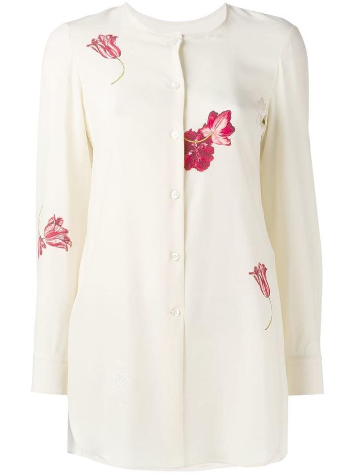 Salvatore Ferragamo Floral-print Shirt - Neutrals