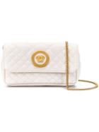 Versace Quilted Medusa Crossbody Bag - White