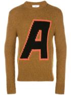 Ami Paris A Crewneck Sweater - Brown