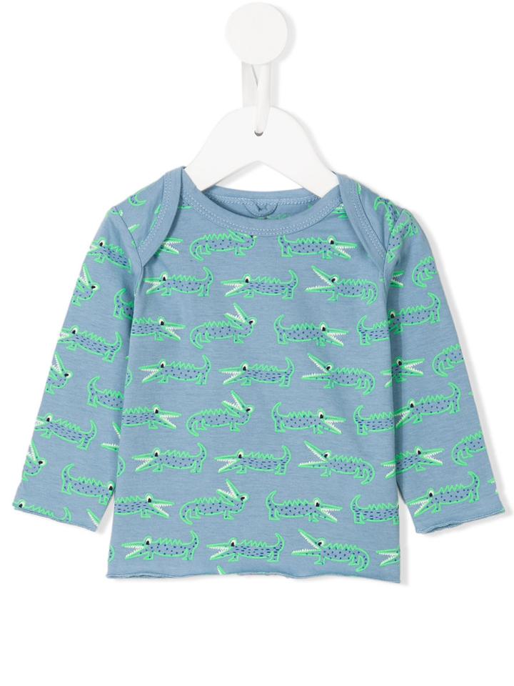 Stella Mccartney Kids - Crocodile Print T-shirt - Kids - Cotton - 3 Mth, Blue