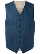 Al Duca D'aosta 1902 - Pocketed Waistcoat - Men - Cotton - 48, Blue, Cotton