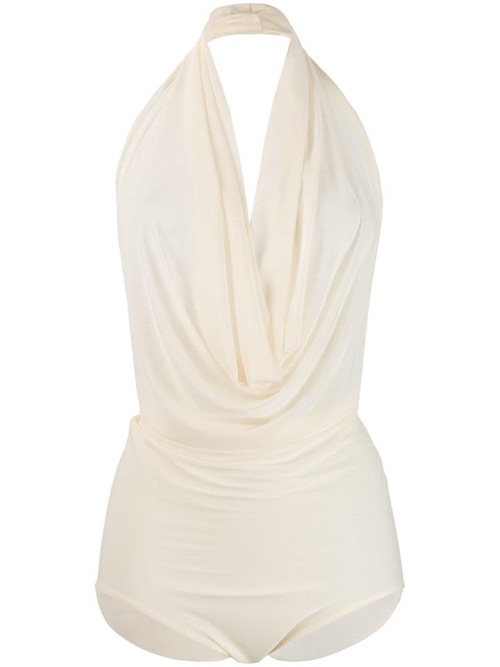 A.w.a.k.e. Mode Draped Swimsuit - Neutrals