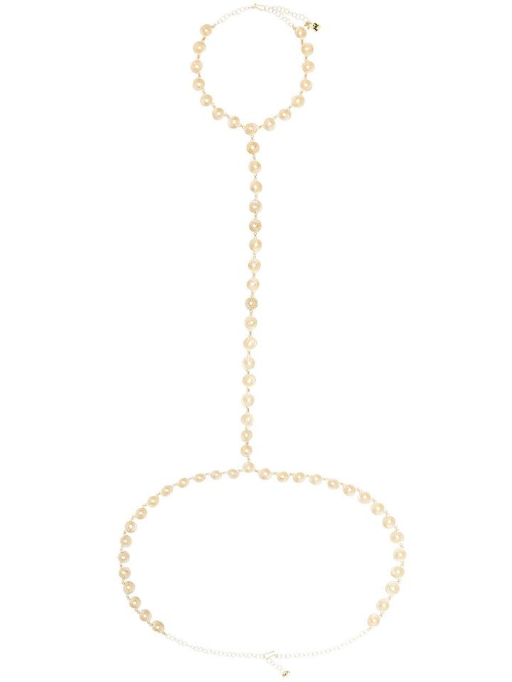 Rosantica Soffio Body Chain - Metallic
