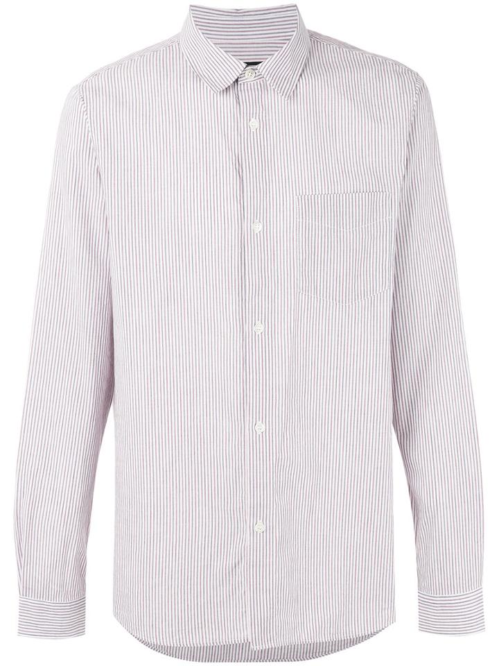 A.p.c. - Striped Shirt - Men - Cotton - S, Red, Cotton