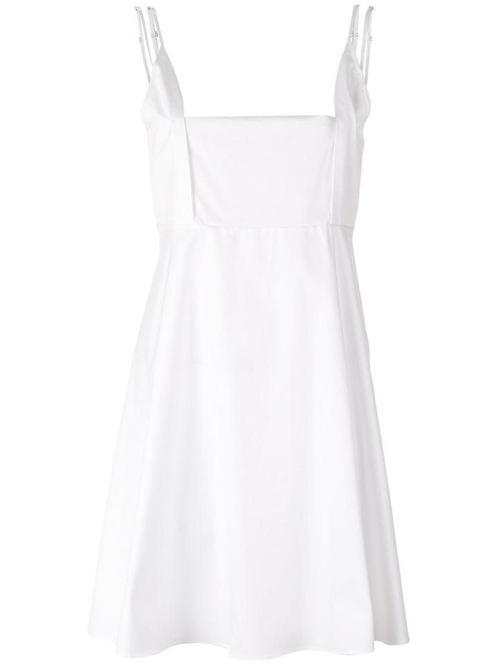 Carven - Flared Dress - Women - Silk/cotton/acetate - 34, Women's, White, Silk/cotton/acetate