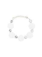 G.v.g.v. Rose And Rhinestone Choker - White