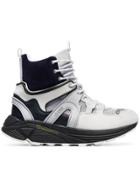 Ganni Brooklyn High Hi-top Leather Sneakers - Grey