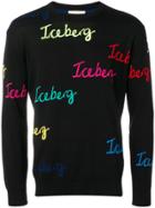 Iceberg Logo Knit Sweater - Black