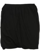 Rick Owens Crossover Shirred Shorts - Black