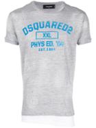 Dsquared2 Slogan Distressed T-shirt - Grey