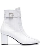 Newbark White Leather Sabrina 75 Boots