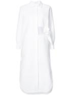 Roberts Wood Cut Out Shirt Dress - White