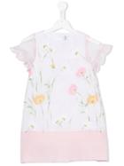 Simonetta - Ruffle Sleeve Floral Dress - Kids - Silk/cotton/polyester/acetate - 4 Yrs, Toddler Girl's, Pink/purple