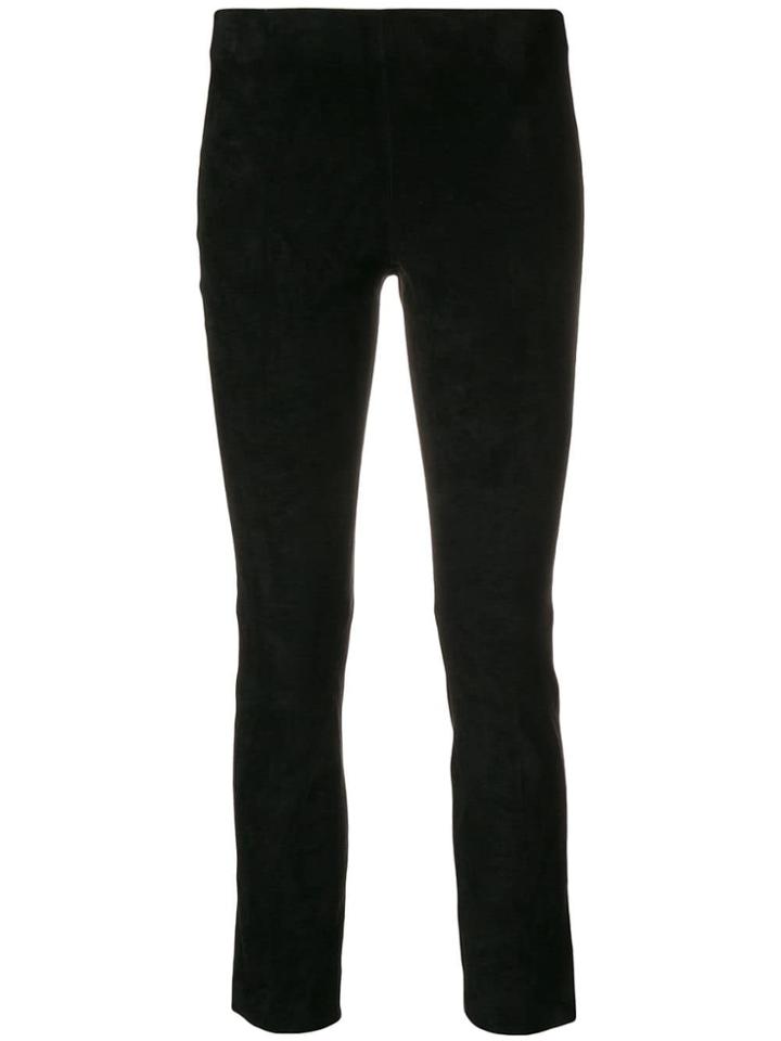 Vince Cropped Skinny Trousers - Black