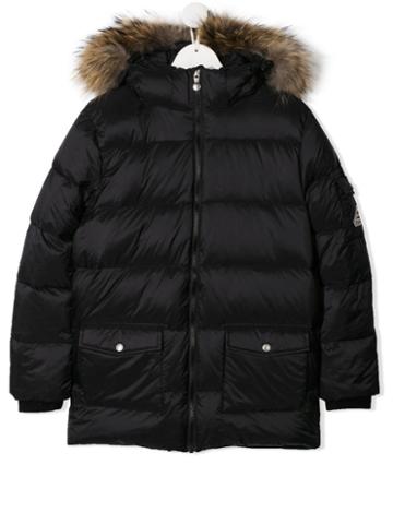 Pyrenex Kids Padded Logo Parka Coat - Black