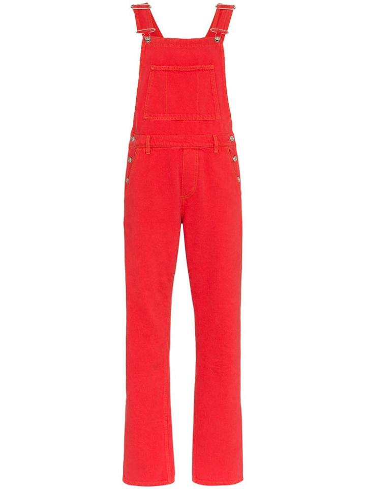 Ganni Denim Overalls - Red