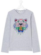Kenzo Kids - Tiger T-shirt - Kids - Cotton/polyester - 16 Yrs, Grey