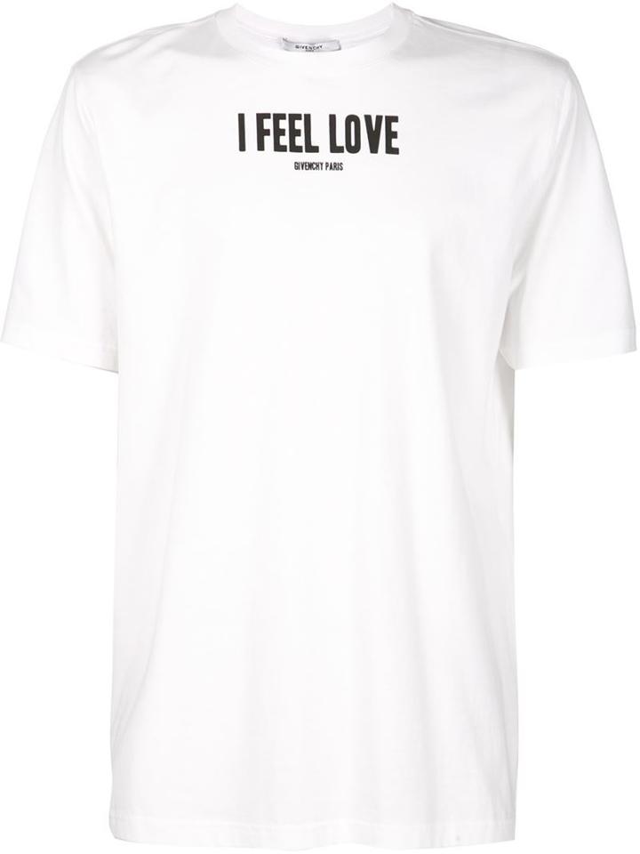 Givenchy I Feel Love T-shirt, Men's, Size: M, White, Cotton
